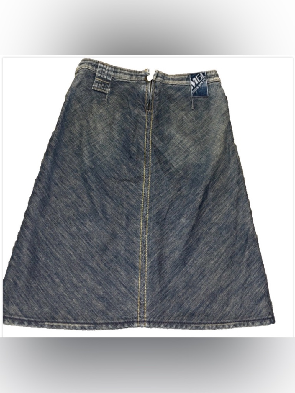 Vintage Miss Sixty Denim Skirt Small Y2K Made In Italy Low Rise Jean Skirt - Picture 2 of 11